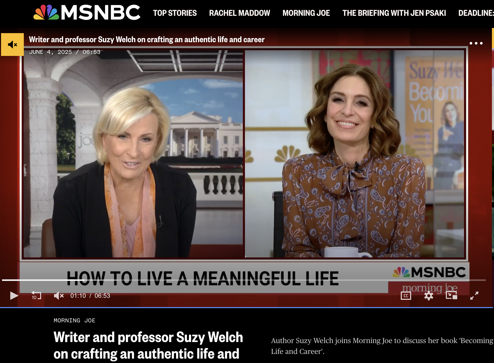 Suzy Welch / Morning Joe - MSNBC